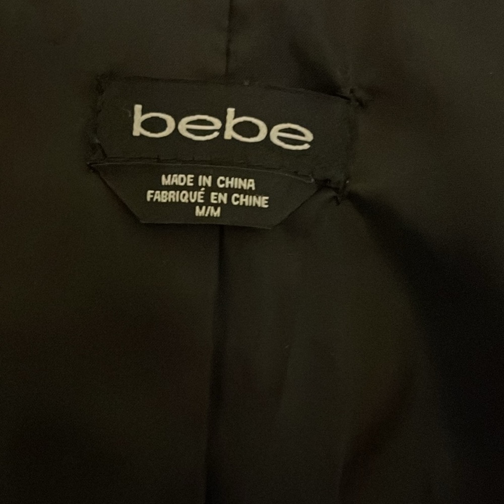 Super Cute Authentic Bebe Medium Leather Biker Ja… - image 4